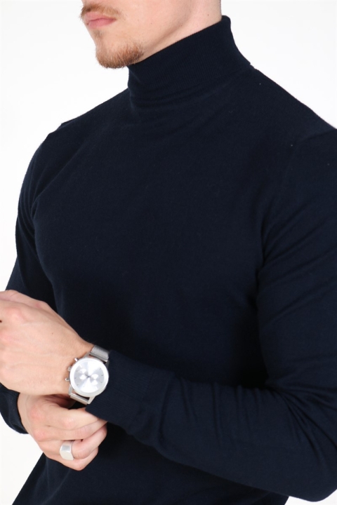 Only & Sons Mikkel 12 Rullekrave Dzianina Dark Navy