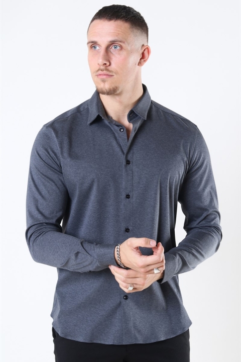 Mos Mosh Marco Jersey Koszule Dark Grey Melange