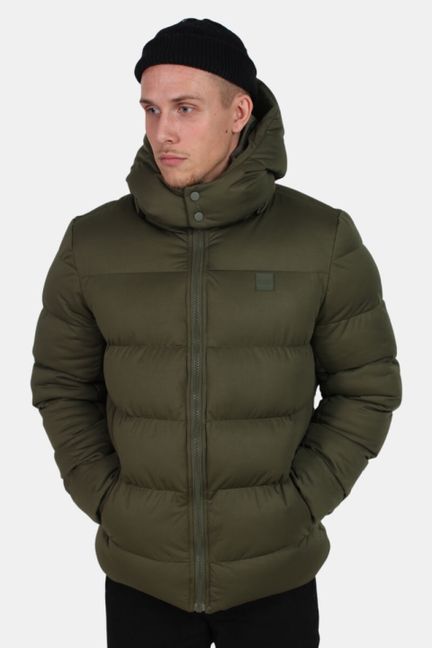 Urban Classics Hooded Boxy Puffer Kurtki Olive