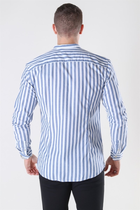Only & Sons Matthew LS Stripe Manderine Koszule Dark Blue