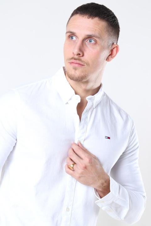 Tommy Jeans Slim Stretch Oxford Koszule White
