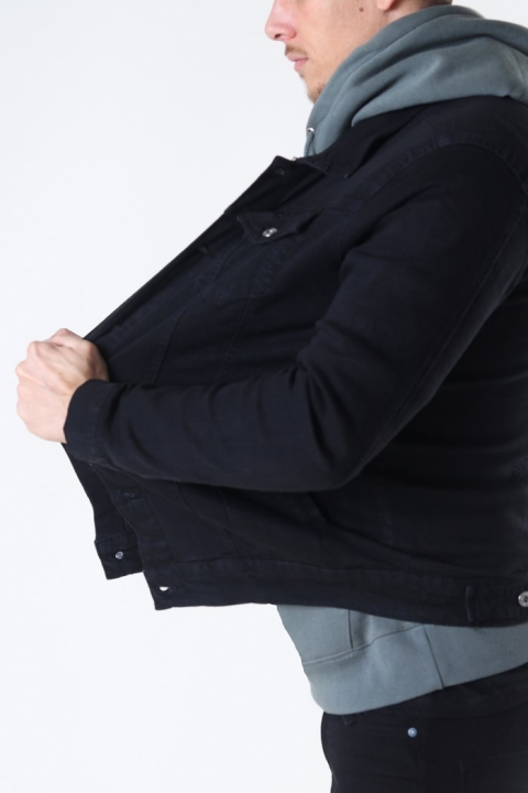 Solid Peyton Denim Kurtki Black Denim