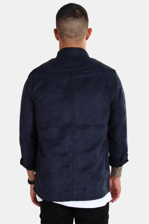 Kronstadt Johan Zip Suede Koszule Navy