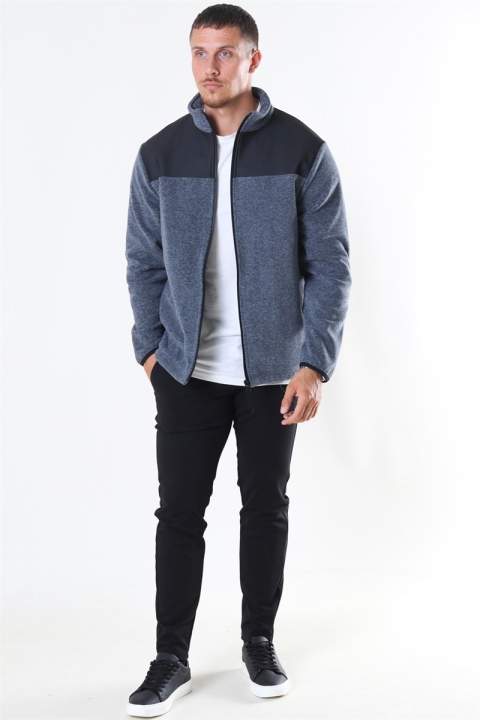 Rains Fleece Zip Puller Kurtki Grey Melange