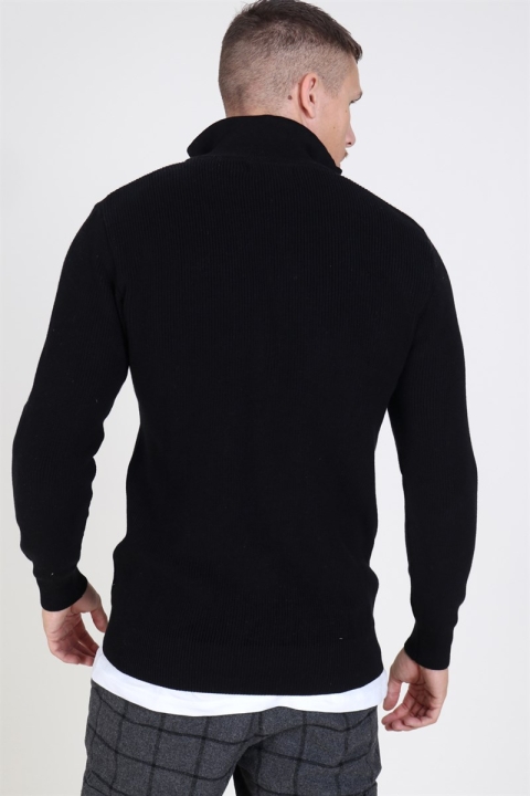Clean Cut Osin ½ Zip Dzianina Black
