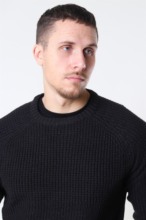 Only & Sons Kelvin 5 Struc Crew Neck Dzianina Black