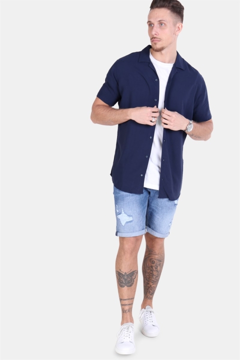 Jack & Jones Randy Resort Koszule S/S Solid Navy Blazer