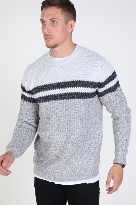 Only & Sons Lazlo Blocked Crew Neck Dzianina Cloud Dancer