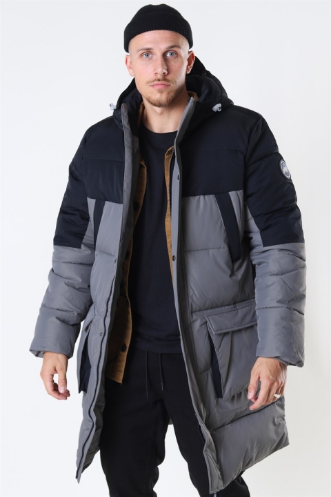 Urban Classics Puffer Parka Kurtki Asphalt/Black