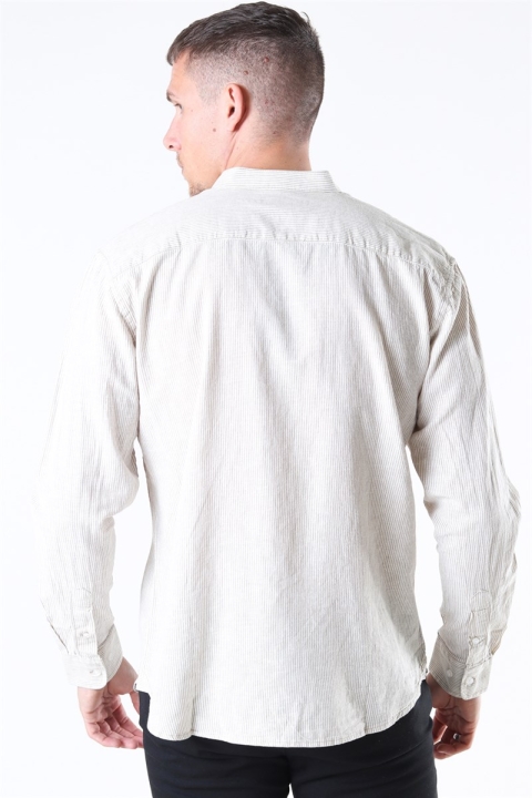 Clean Cut Mao Stripe LS Koszule Khaki