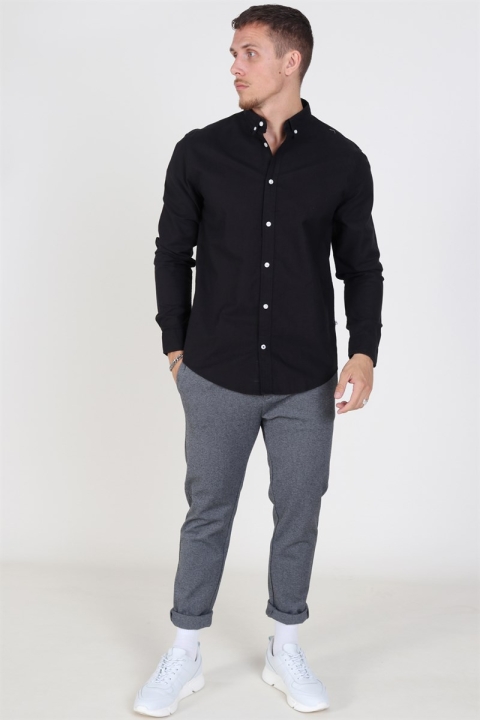 Kronstadt Johan Oxford Washed Koszule Black