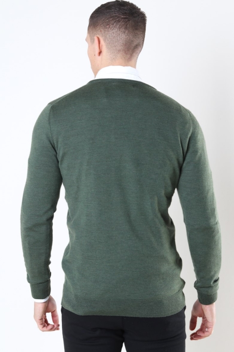 Clean Cut Copenhagen Merino Wool Crew Dzianina Army Melange