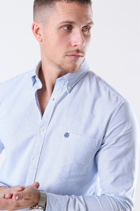 Selected Collect Koszule White/Light Blue Stripe