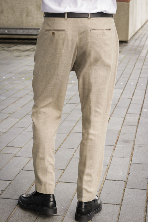 Selected SLIM OASIS LINEN PANTS Sand