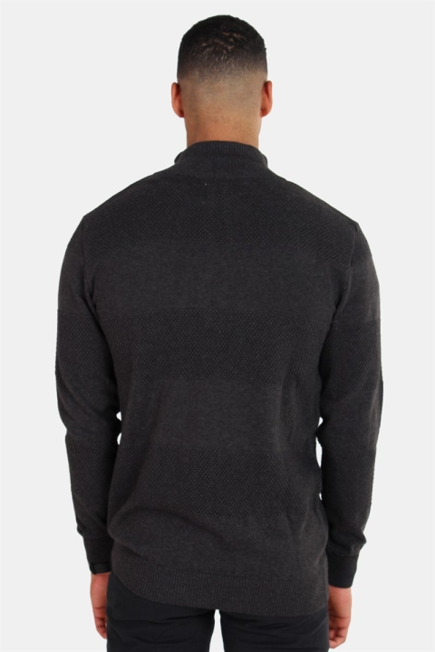 Kronstadt Jacob Zip Dzianina Charcoal Mel/Orange