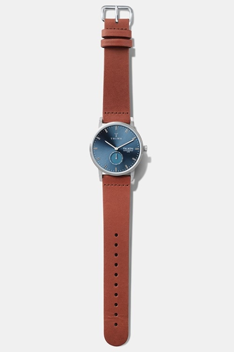 Triwa Blue Ray Falken Zegarki Brown Classic Silver Buckle