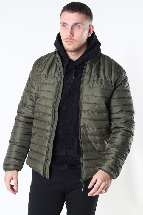 Only & Sons Paul Quilted Highneck Kurtki Olive Night