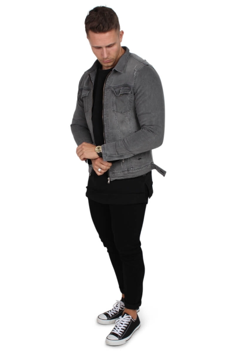 Just Junkies Barry Zip Denim Kurtki Frost Grey