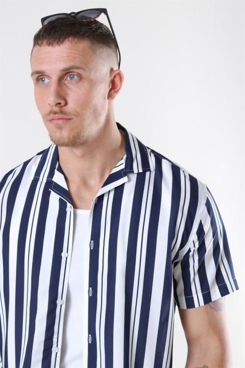 Clean Cut Bowling 6 SS Koszule White/Navy