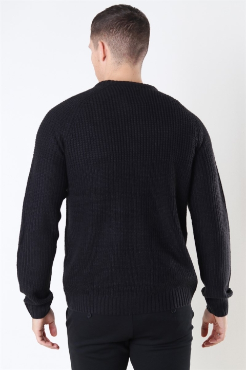 Only & Sons Kelvin 5 Struc Crew Neck Dzianina Black
