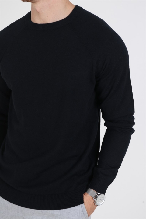Only & Sons Mikkel Soft Crew Raglan Dzianina Black