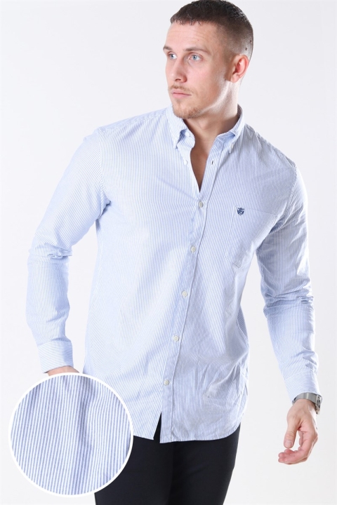 Selected Collect Koszule White/Light Blue Stripe