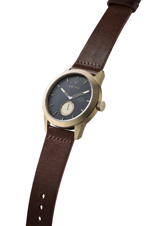 Triwa Ash Spira Zegarki Dark Brown Classic  Gold