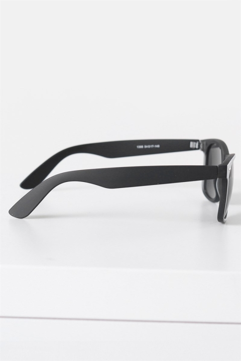 Fashion 1398 Wayfarer okulary słoneczne Black Rubber Grey Lens