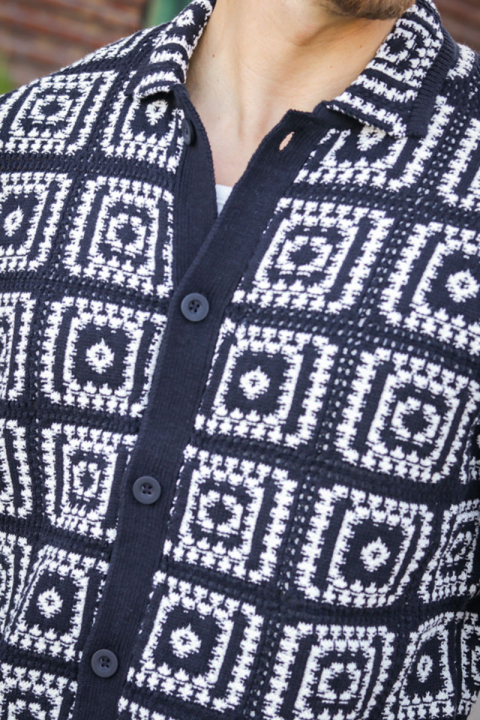 ONLY & SONS Bart Relax SS Knit Shirt Black