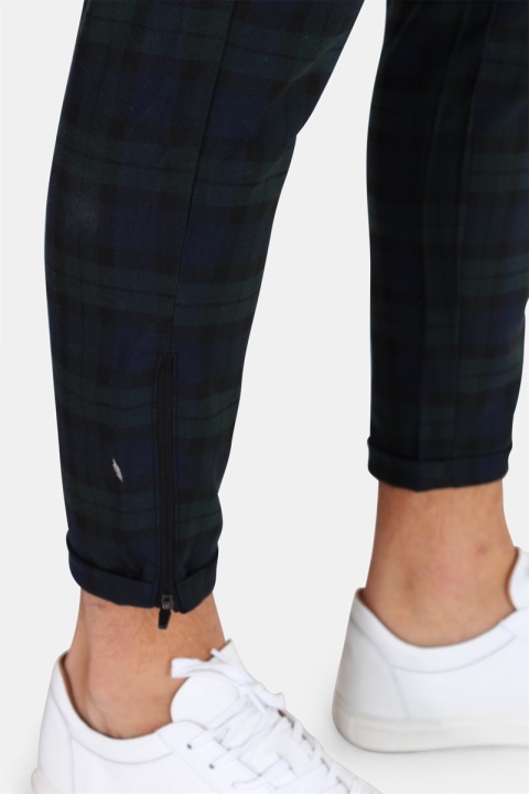 Gabba Pisa Chino Check Spodnie Navy Green