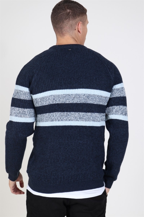 Only & Sons Cesco 5 Struc Stripe Dzianina Dress Blues