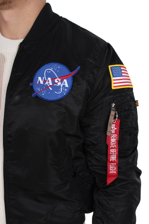 Alpha Industries MA-1 VF NASA Bomber Kurtki Black