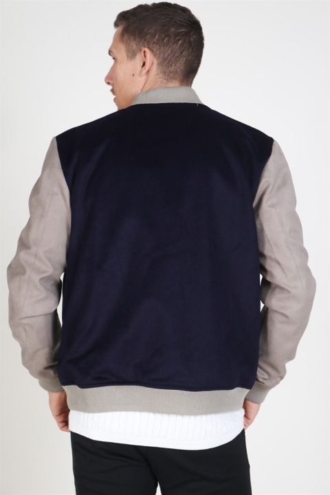 Les Deux Varsity Bomber Kurtki Navy