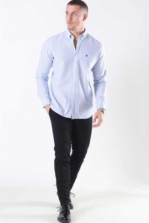 Selected Collect Koszule White/Light Blue Stripe