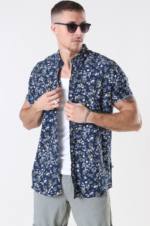 Kronstadt Johan Exotic S/S Koszule Navy 6