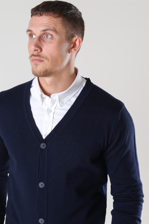 Kronstadt Johannes Merino Dzianina Cardigan Navy