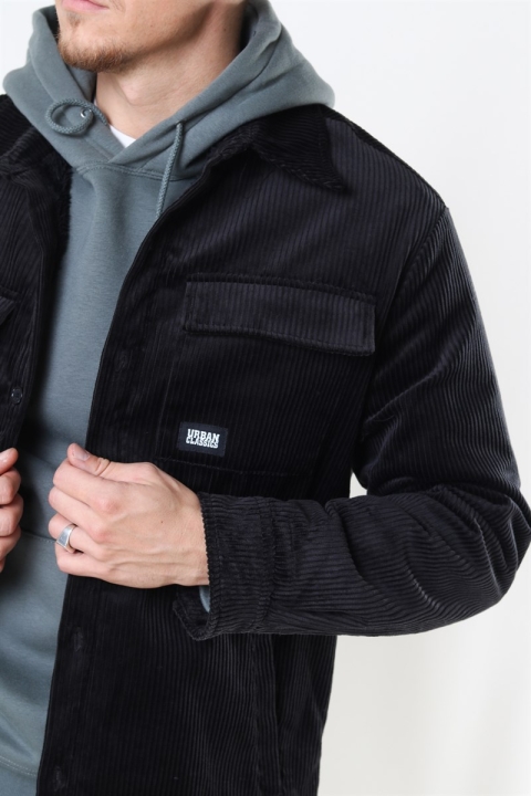 Urban Classics Corduroy Skjorte Kurtki Black