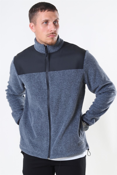 Rains Fleece Zip Puller Kurtki Grey Melange