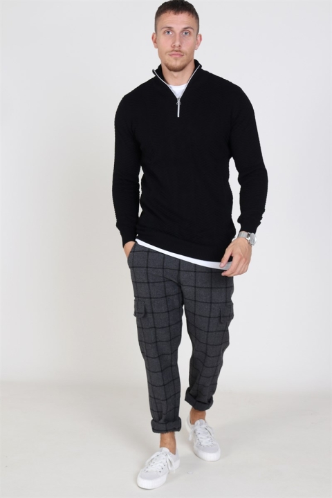 Kronstadt Carlo Half Zip Dzianina Black