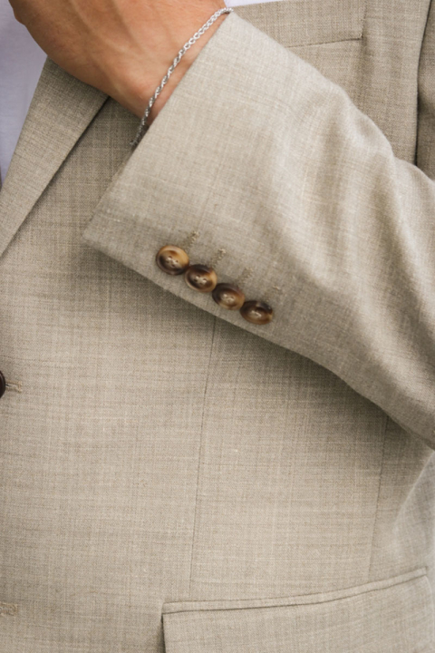 Selected SLIM OASIS LINEN BLAZER Sand