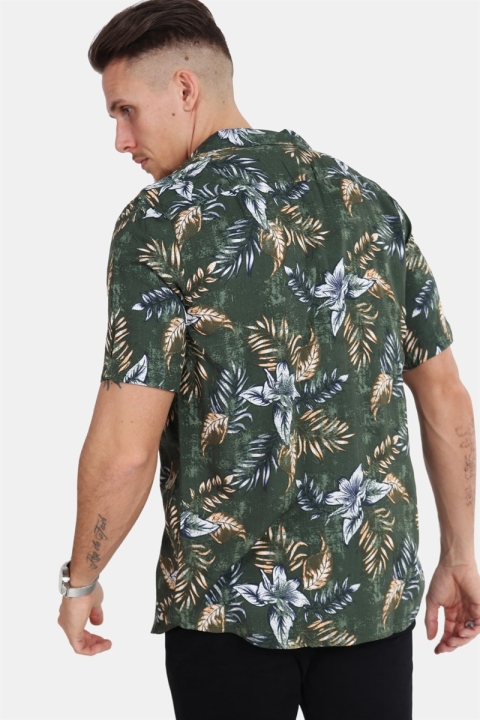 Only & Sons Thomas SS Reg Viscose Koszule Re Deep Forest
