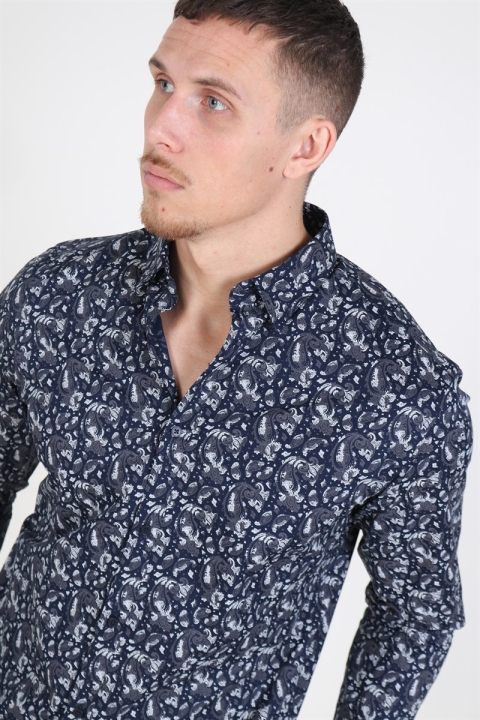 Jack & Jones Focus Paisley Koszule Navy Blazer