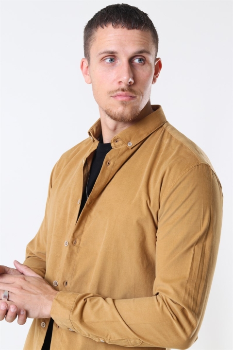 Lindbergh Corduroy Koszule Camel