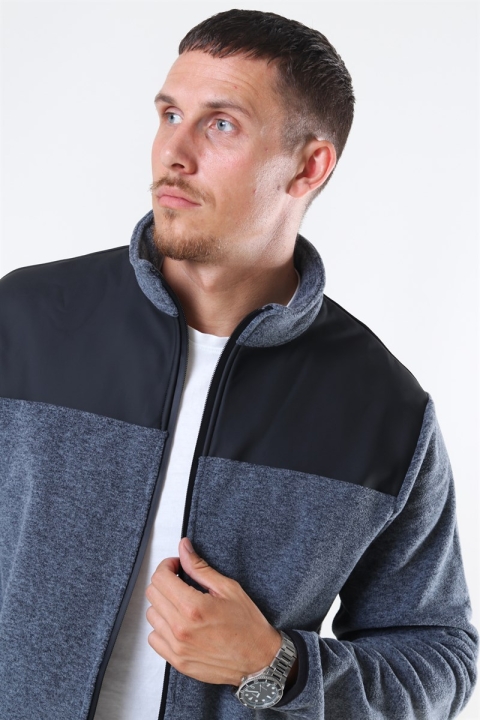 Rains Fleece Zip Puller Kurtki Grey Melange