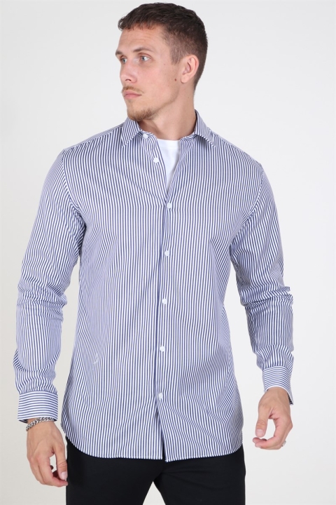 Selected Slim Pelle Koszule Dark Blue