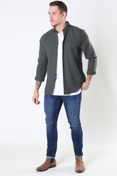 Only & Sons Edin LS Flannel Twill Koszule Deep Depths