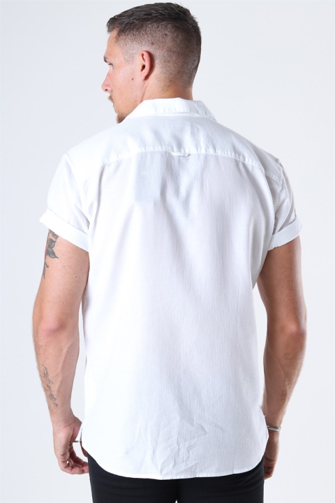 Only & Sons Andrew Waffle Koszule S/S White