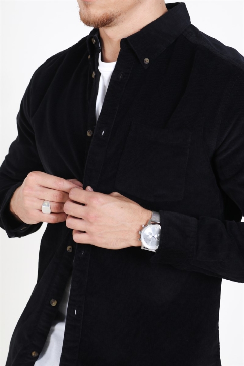 Only & Sons Georg Solid Corduroy Koszule Black