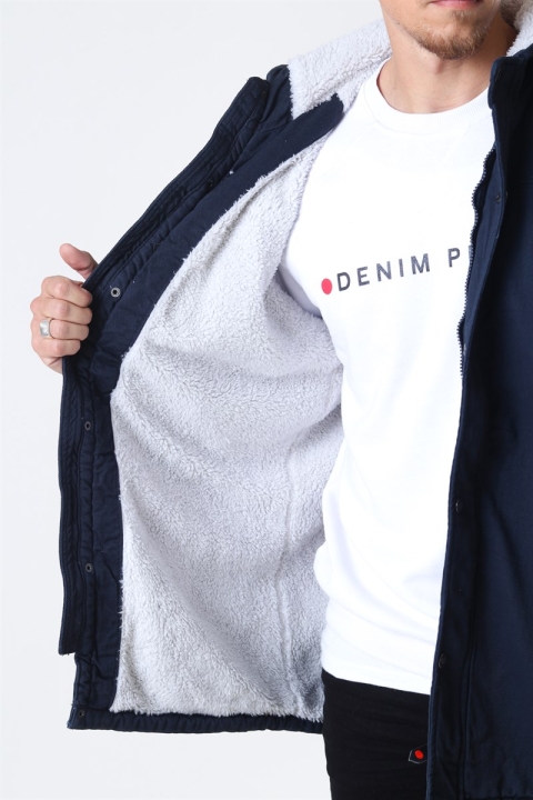 Denim Project Teddy Parka Kurtki Navy
