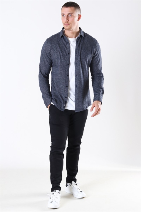Only & Sons Gabriel LS Strikket Koszule Dark Navy